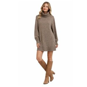 & Other‎ Stories relaxed wool alpaca blend knit sweater dress Size S brown earth